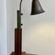 Art Deco table lamp in wood and brass