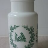 White and green apothecary pot 21.5 cm