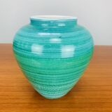 Vase céramique bleu/vert vintage