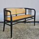 Vienna Secession beech canapé with cane seat and backrest.