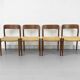Model 75 Chairs by Niels O. Møller for J.L Møllers, 1960s, Set of 4