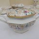 Lourioux Foecy porcelain tea set 12 cups, a sugar bowl and a crèmier
