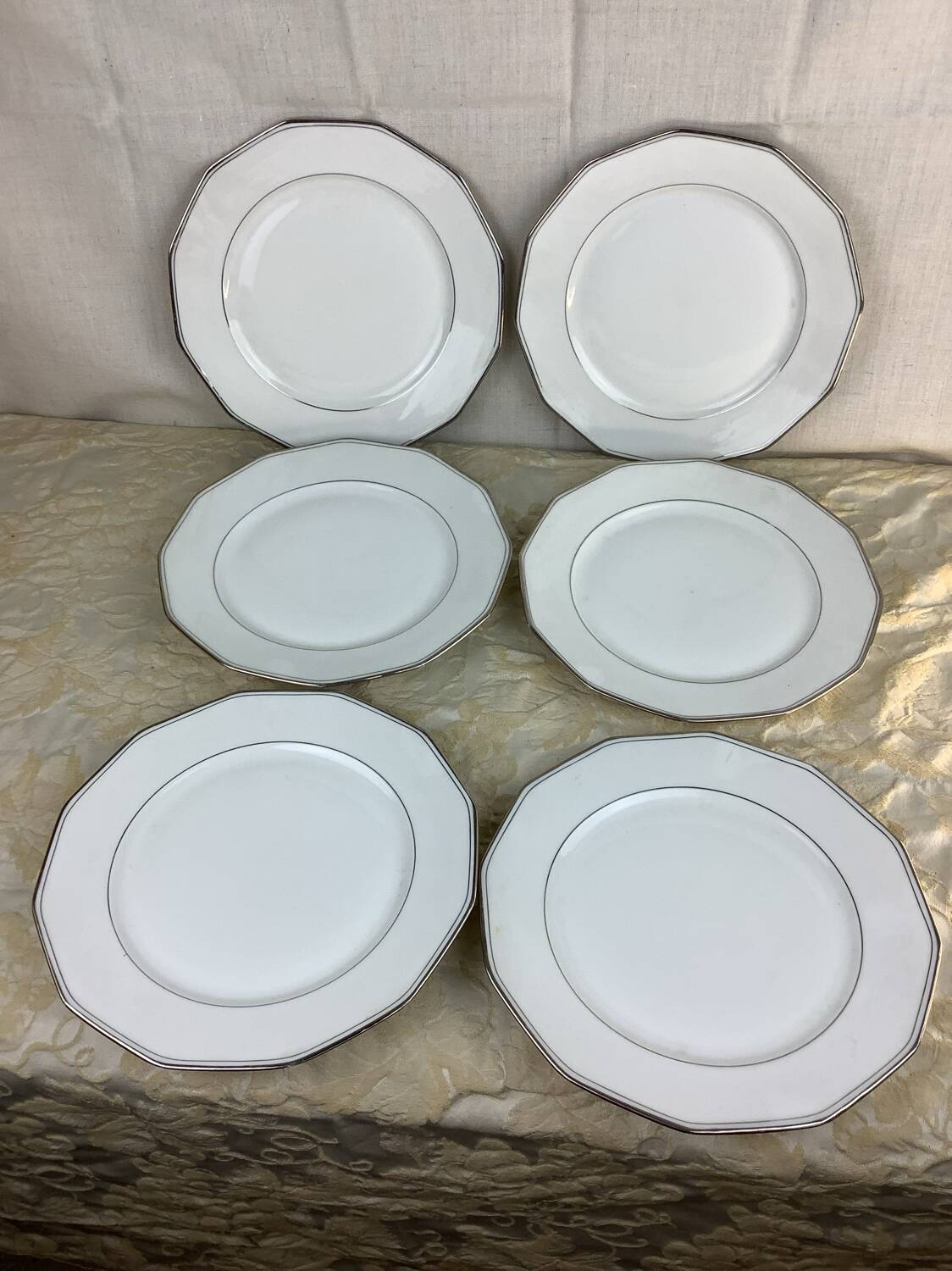 6 Antique Porcelain Plates Limoges France