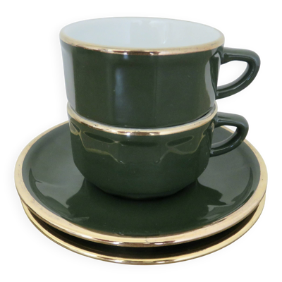 Apilco, set de 2 tasses et sous tasses, bistrots parisiens