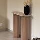 Console travertin et bois | chêne brut
