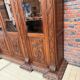 Large oak pharmacy display cabinet