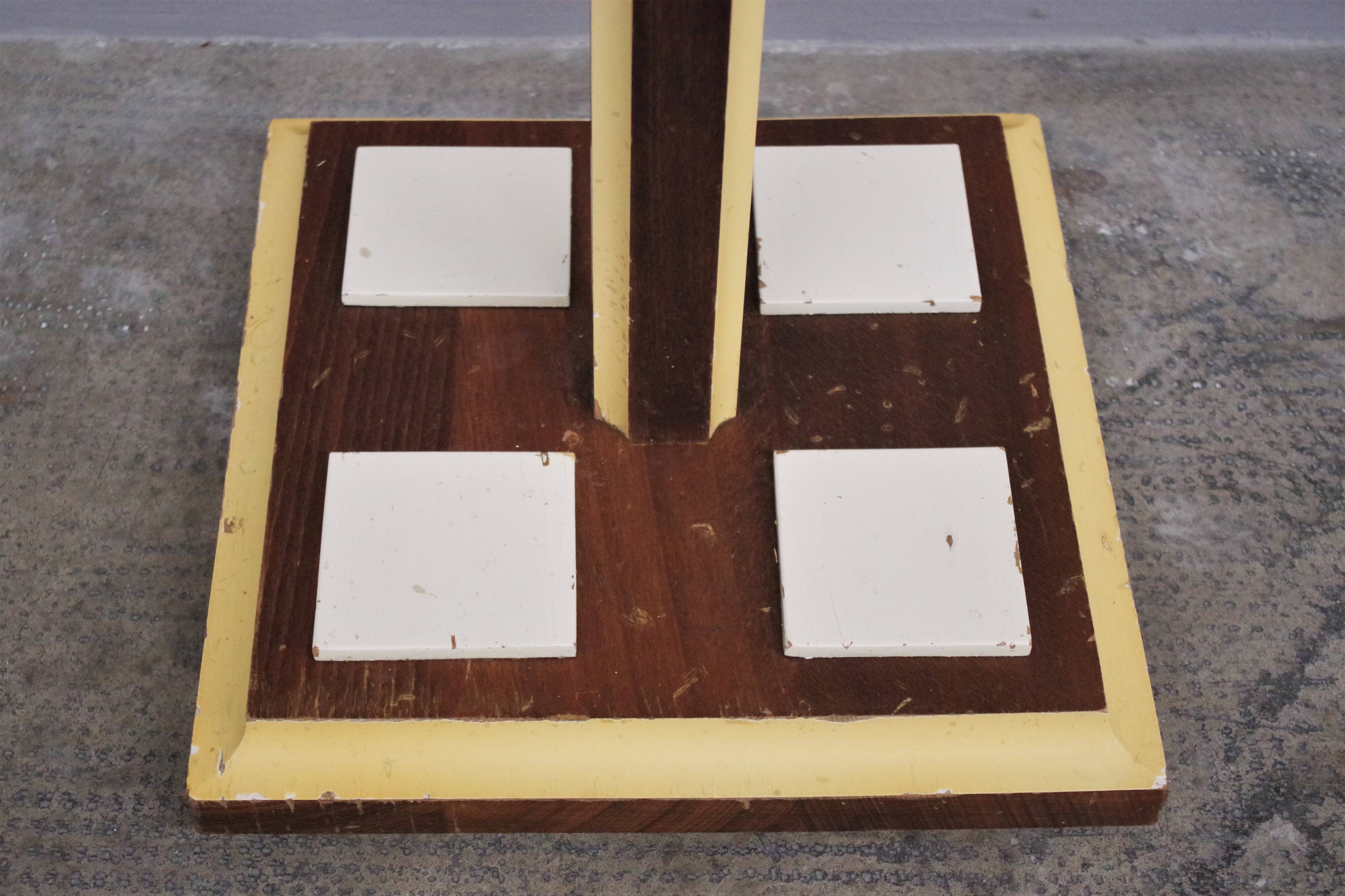 Wooden column coat rack  1965