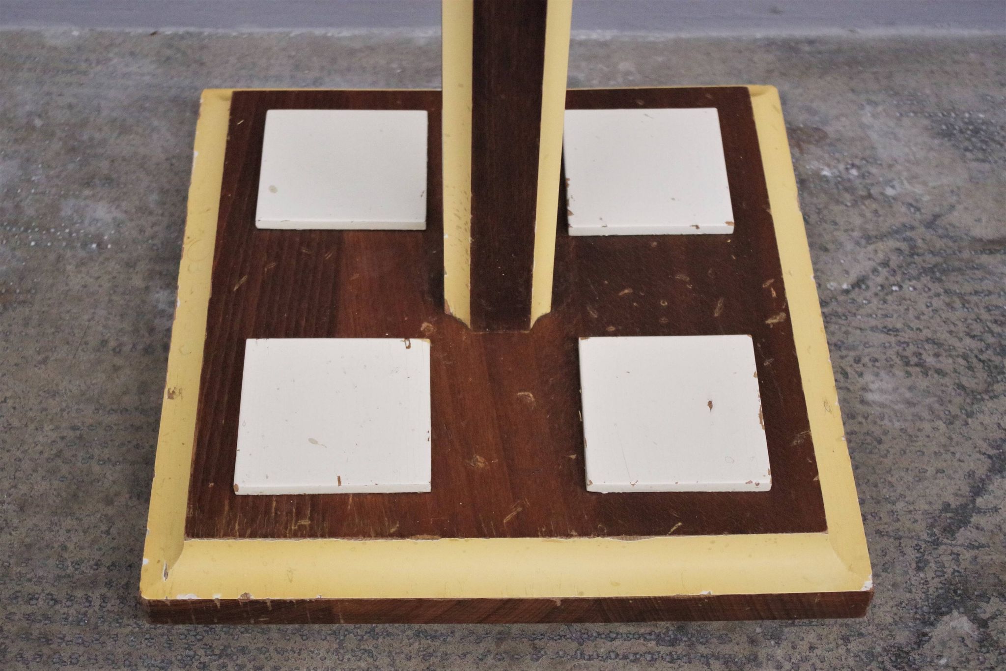 Wooden column coat rack  1965