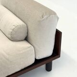 Italian modular sofa with coffee table set in Japandi style