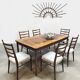 Vintage Dutch design dining set ladder back chairs & table