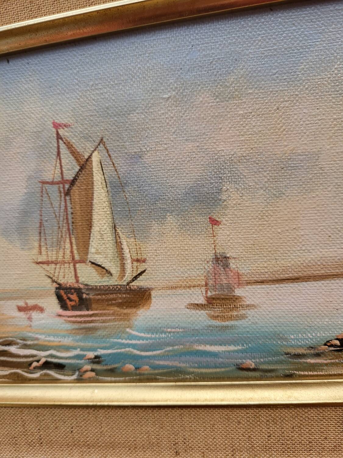 Old boat painting