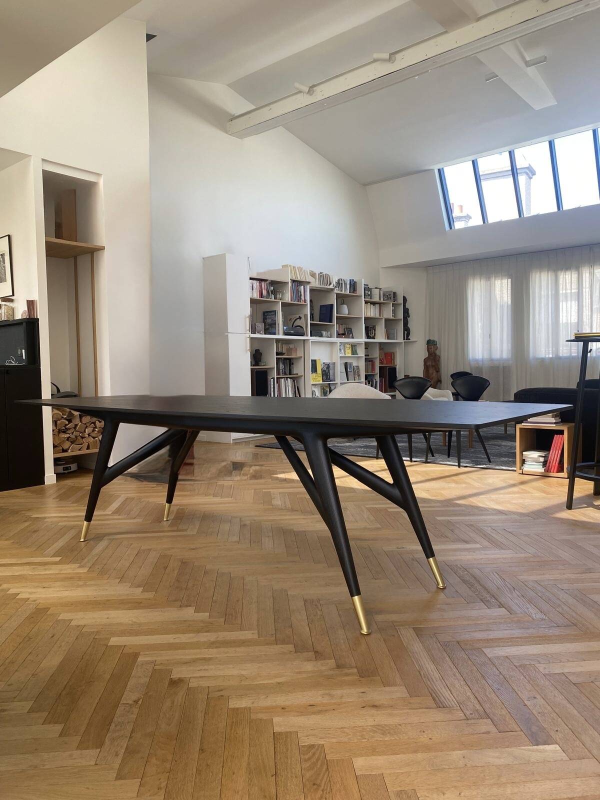 Gio Ponti Table D.859.1 Reissue 2023 Molteni in black ash wood