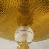 Lampadaire en laiton et verre Murano, XXe siècle
