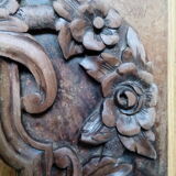 Carved wooden pediment