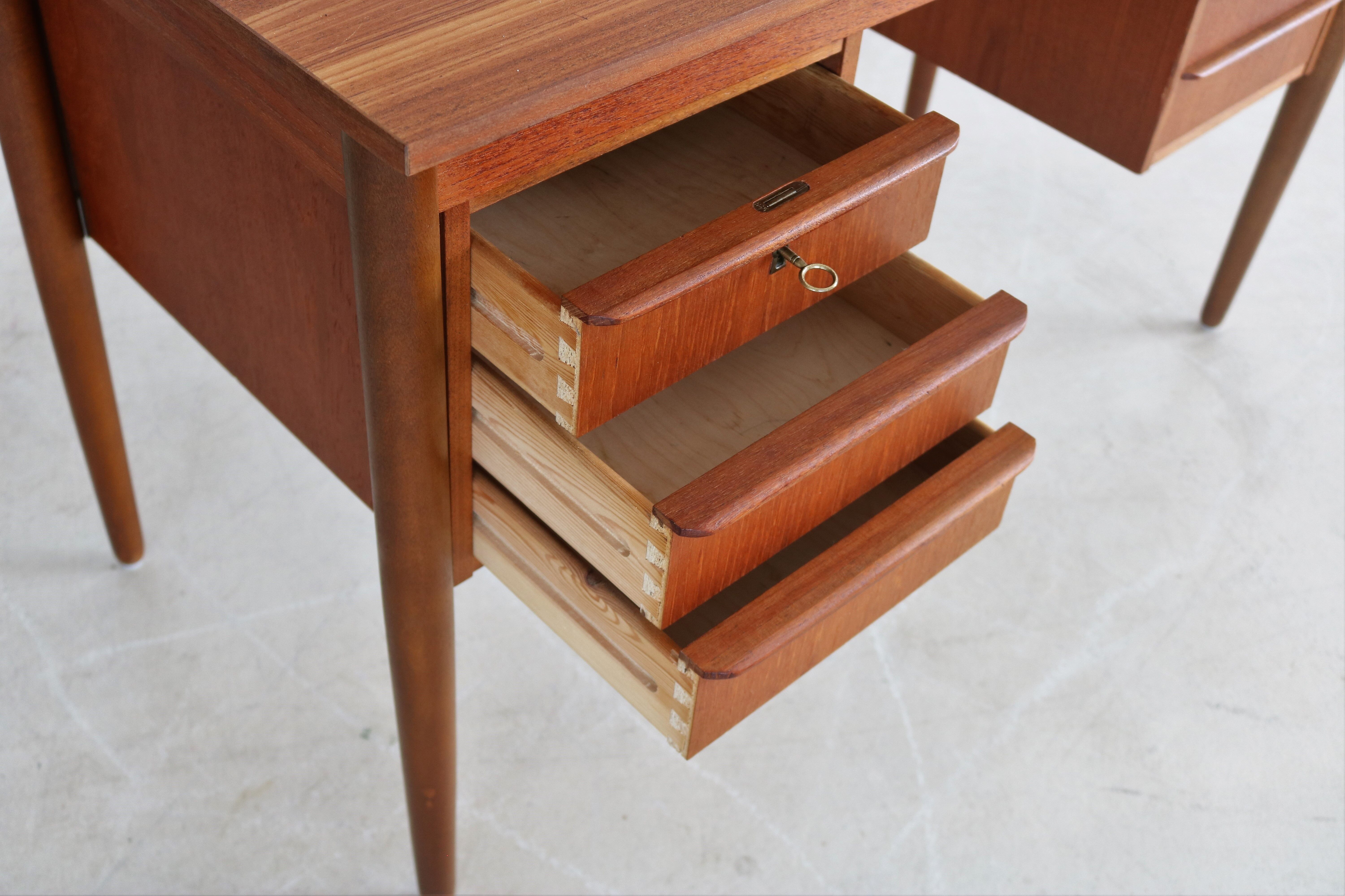 Danish teak desk, seventies