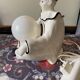 Pierrot lamp and its illuminating moon Vintage 1980