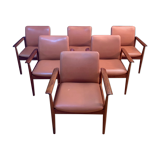 Set of six Diplomat armchairs, model 209 by Finn Juhl, Cado, 1960s