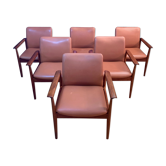 Set of six Diplomat armchairs, model 209 by Finn Juhl, Cado, 1960s