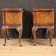 Paire de tables de chevet italiennes en bois des années 50