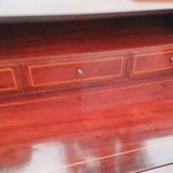 Bureau secrétaire ancien en marqueterie style Louis XVI