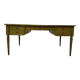 Louis XVI style flat desk in cherry wood and leather