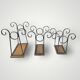 Antique wooden and wrought iron nesting tables – circa 1950
