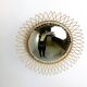 Vintage Bohemian golden sunburst mirror, 1960s