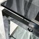 Rolling service chrome smoked glass dark grey