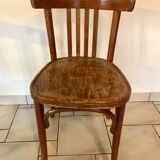 Suite de 5 chaises bistrot bois vintage
