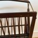 Folding wood and brass magazine rack by Cesare Lacca – Italy, 1950s