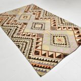 Yellow & Brown Turkish Kilim Rug, 172x284Cm
