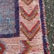 Handmade wool Berber rug with long pile, 110x150cm.