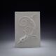 Plaster bas-relief of an acanthus leaf.