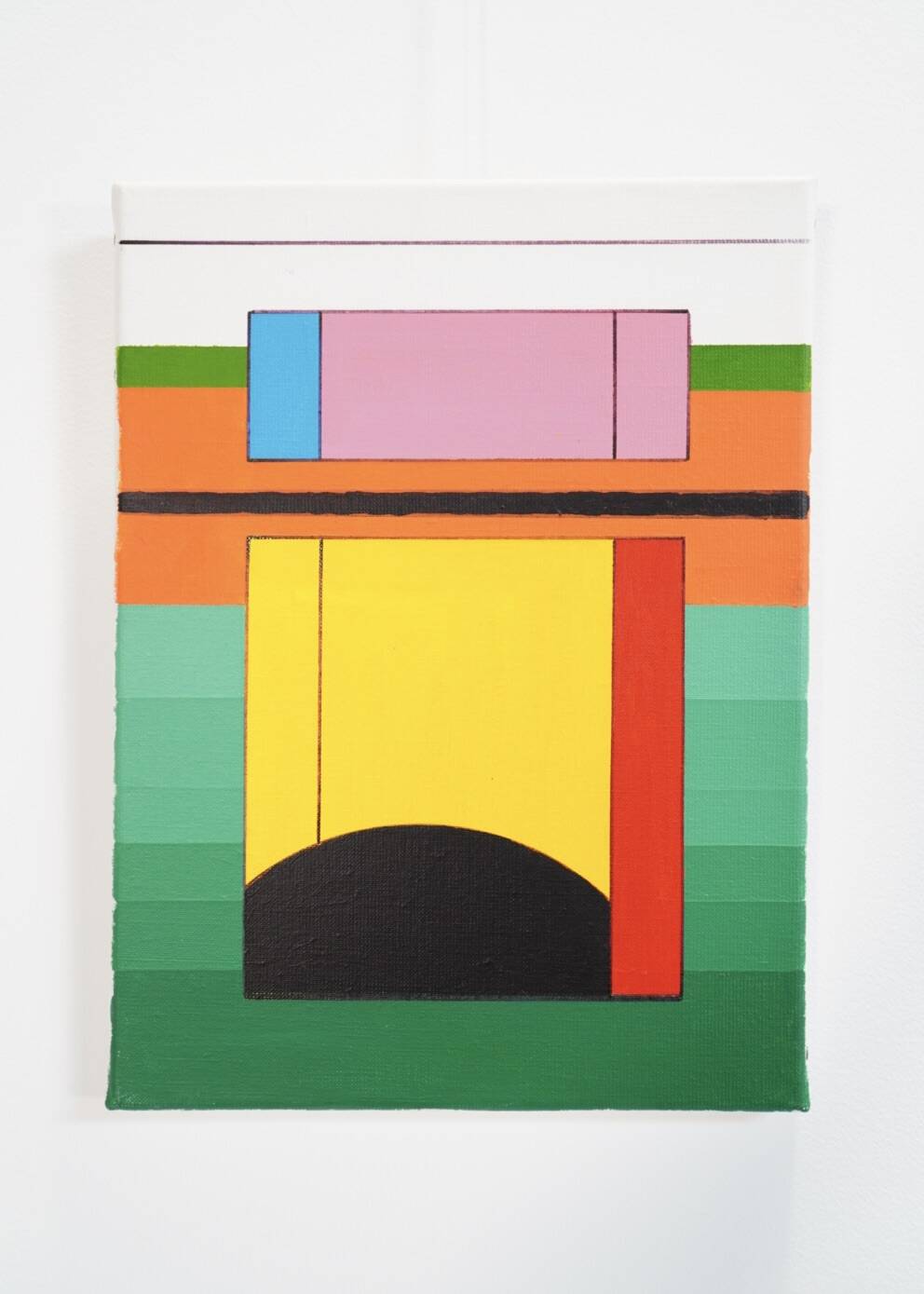 Guy Vandenbranden, Abstract Geometric Oil on Canvas