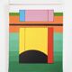 Guy Vandenbranden, Abstract Geometric Oil on Canvas