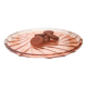Vintage pink glass dish ART DECO style 1950