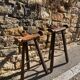 2 Brutalist "Marbella" bar stools, Confonorm Spain, 1960s