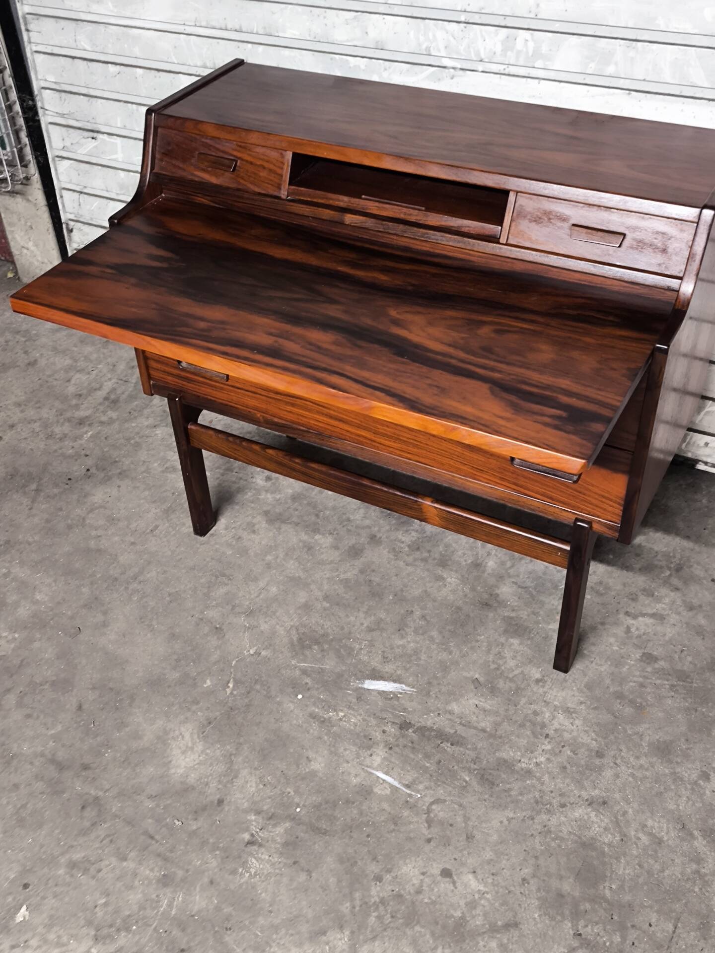 Vintage Scandinavian secretary Arne Wahl Iversen 1960 rosewood
