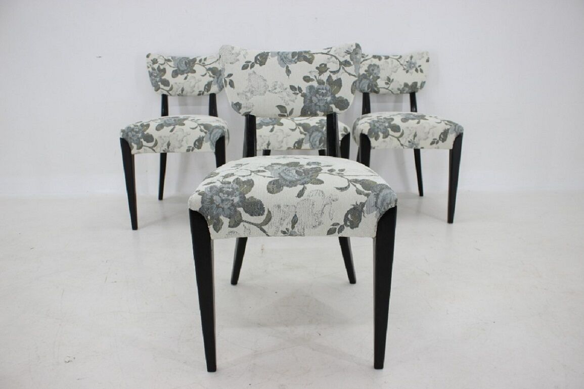 4 1950s Jindrich Halabala dining chairs,Czechoslovakia