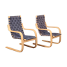 Paire de fauteuils Alvar Aalto, modèle 406