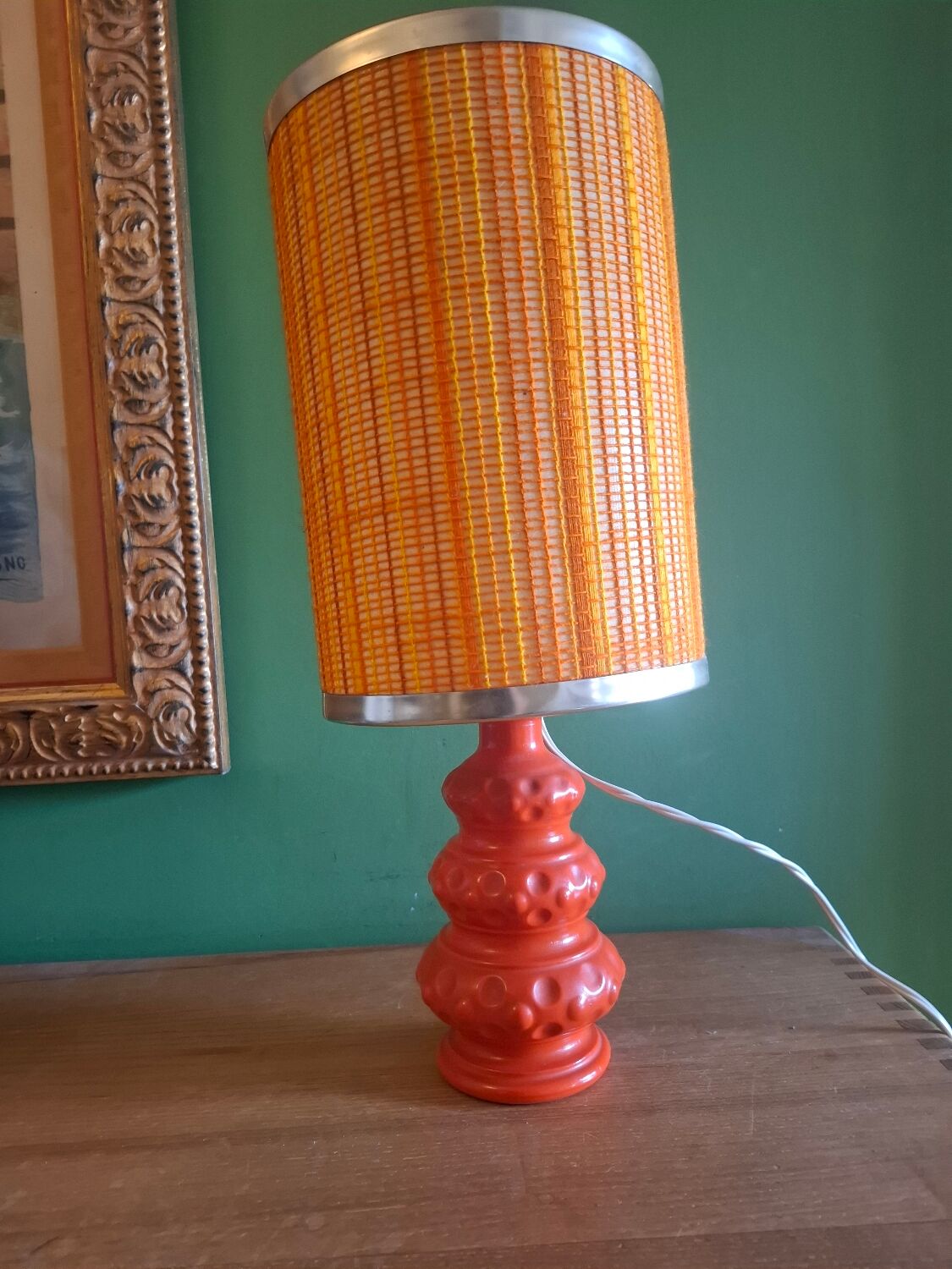 Vintage 70's opaline lamp