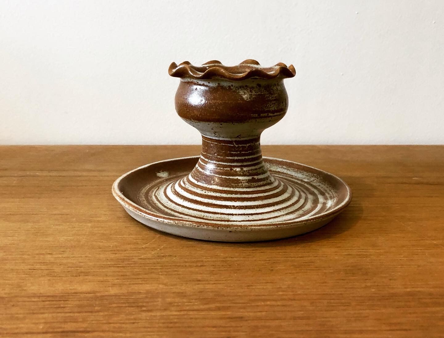 Stoneware candle holder