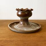 Stoneware candle holder