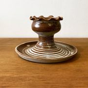 Stoneware candle holder