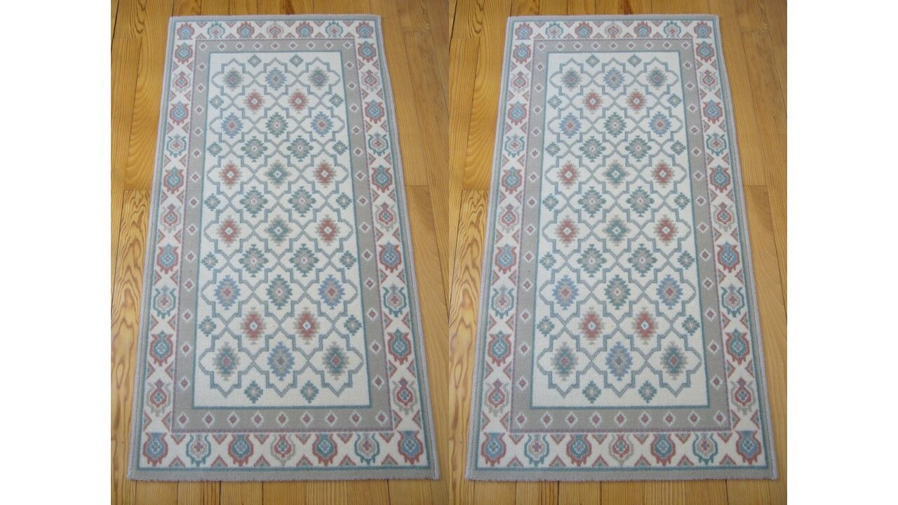 2 Scandinavian wool rugs 60 x 120
