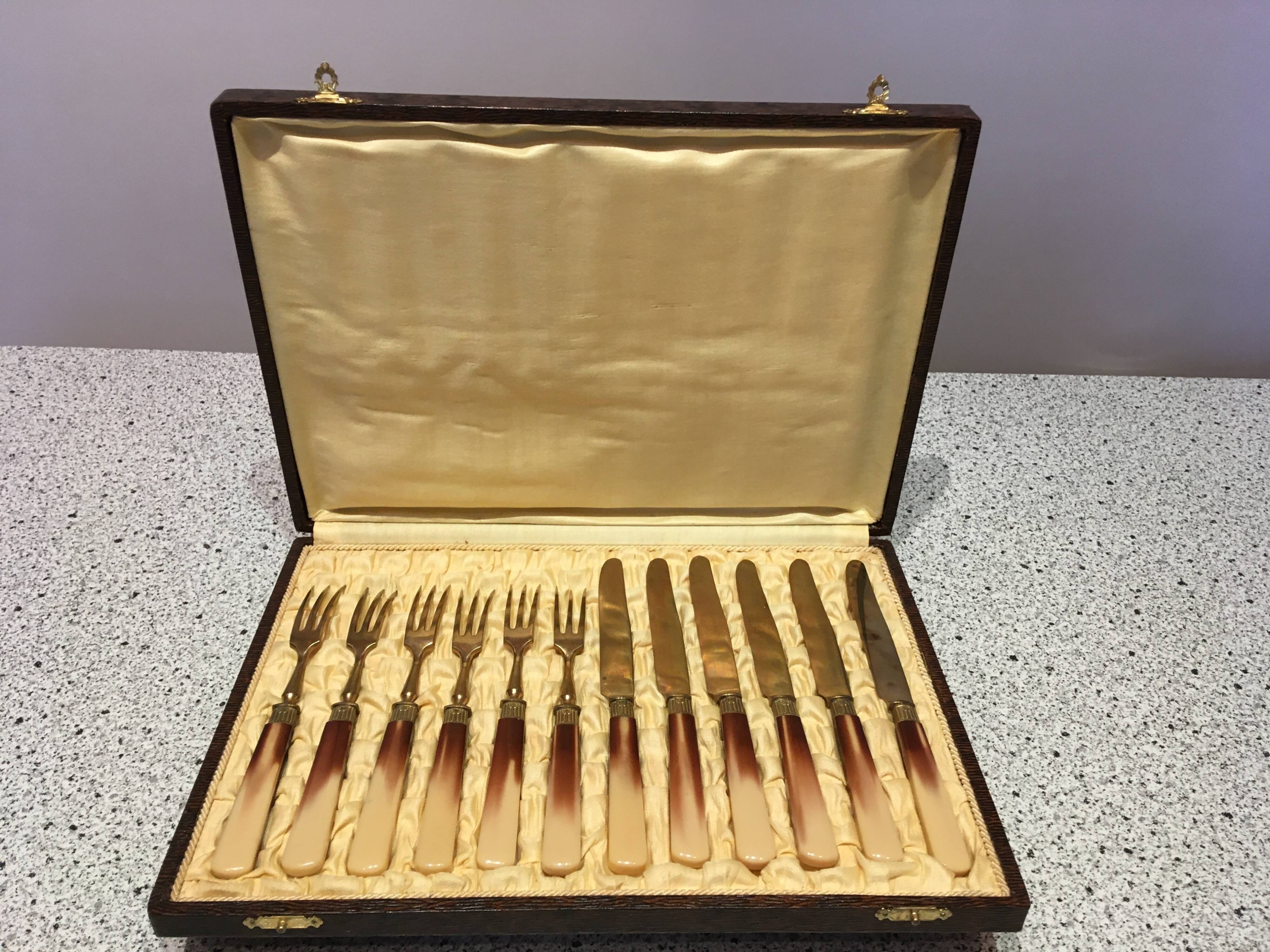 Art Deco fruit cutlery