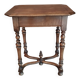 Walnut serving trolley, bedside table, console