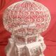 Antique handmade birdcage in metal and wood