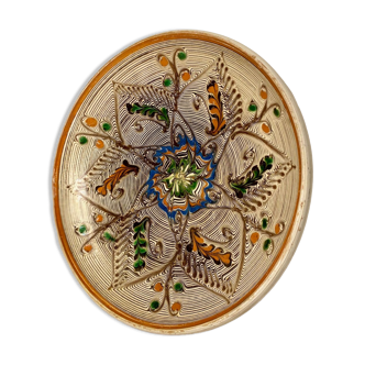 Plat en céramique traditionnelle roumaine Horezu Bascu Mihai