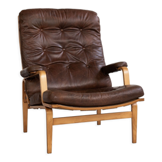 Midcentury Swedish easy chair by Bruno Mathsson for Dux 1960s